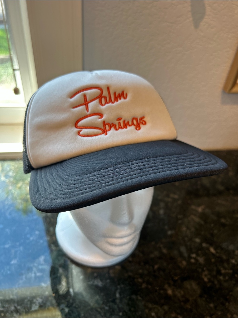 Legacy Hats Palm Springs Embroidered Snap Back Hat. Trucker hat. Vacation. EUC